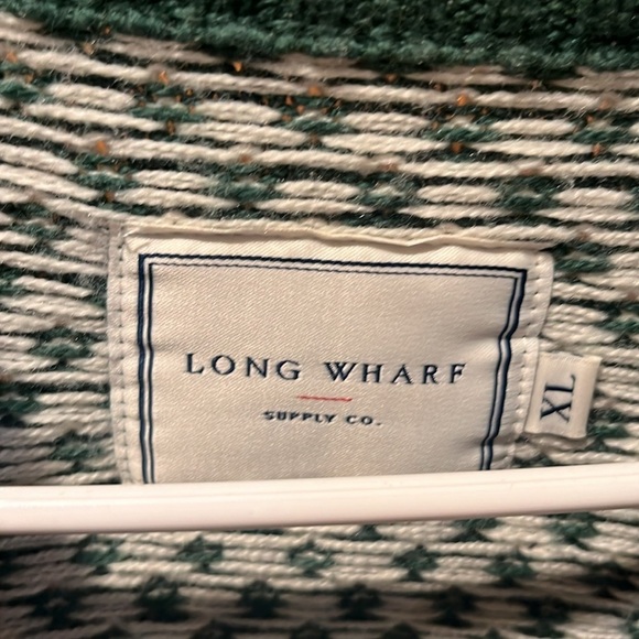 Long wharf supply co mens Edgartown quarter zip up sweater size Xlarge . - Picture 3 of 8